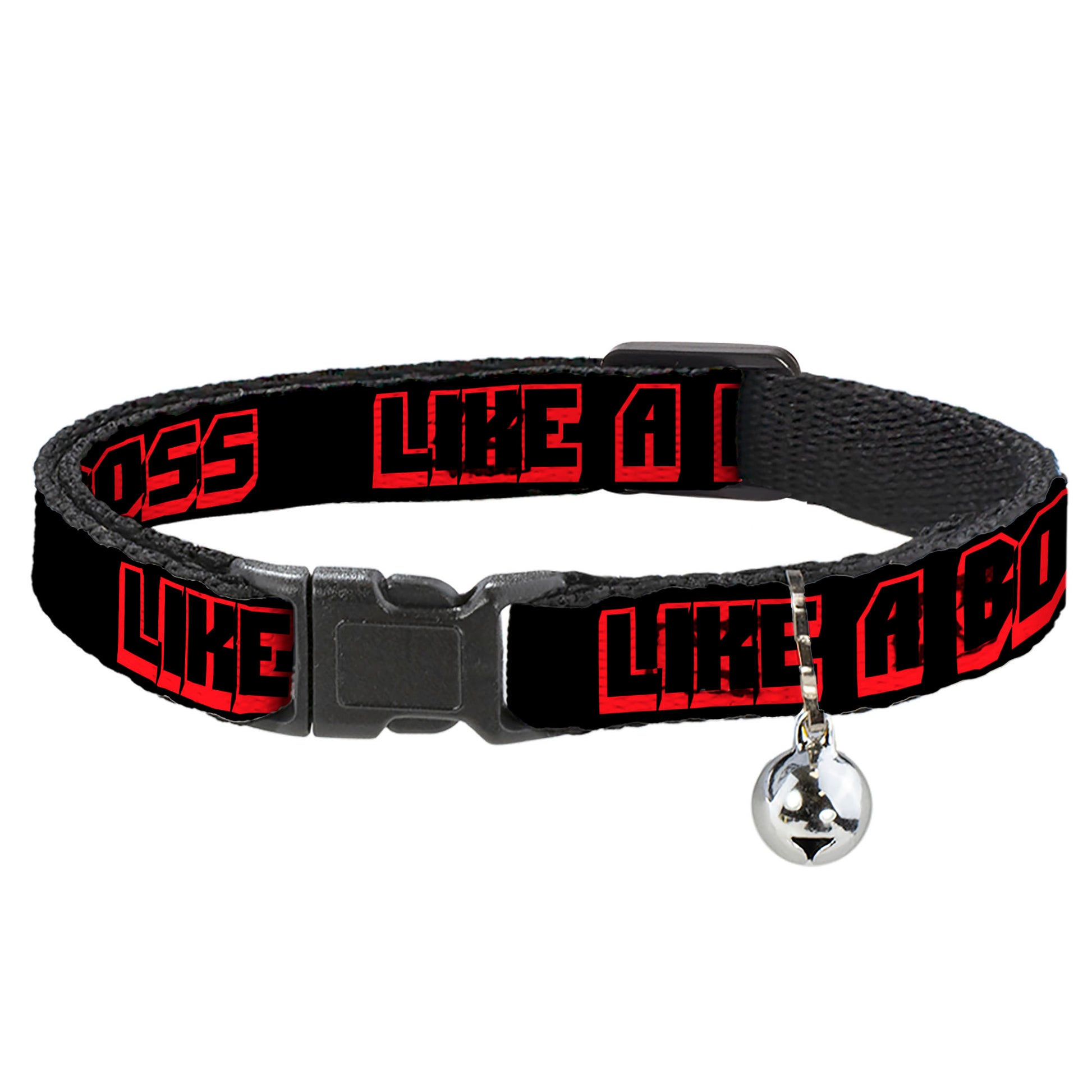 Cat Collar Breakaway - LIKE A BOSS Black Red Breakaway Cat Collars Buckle-Down