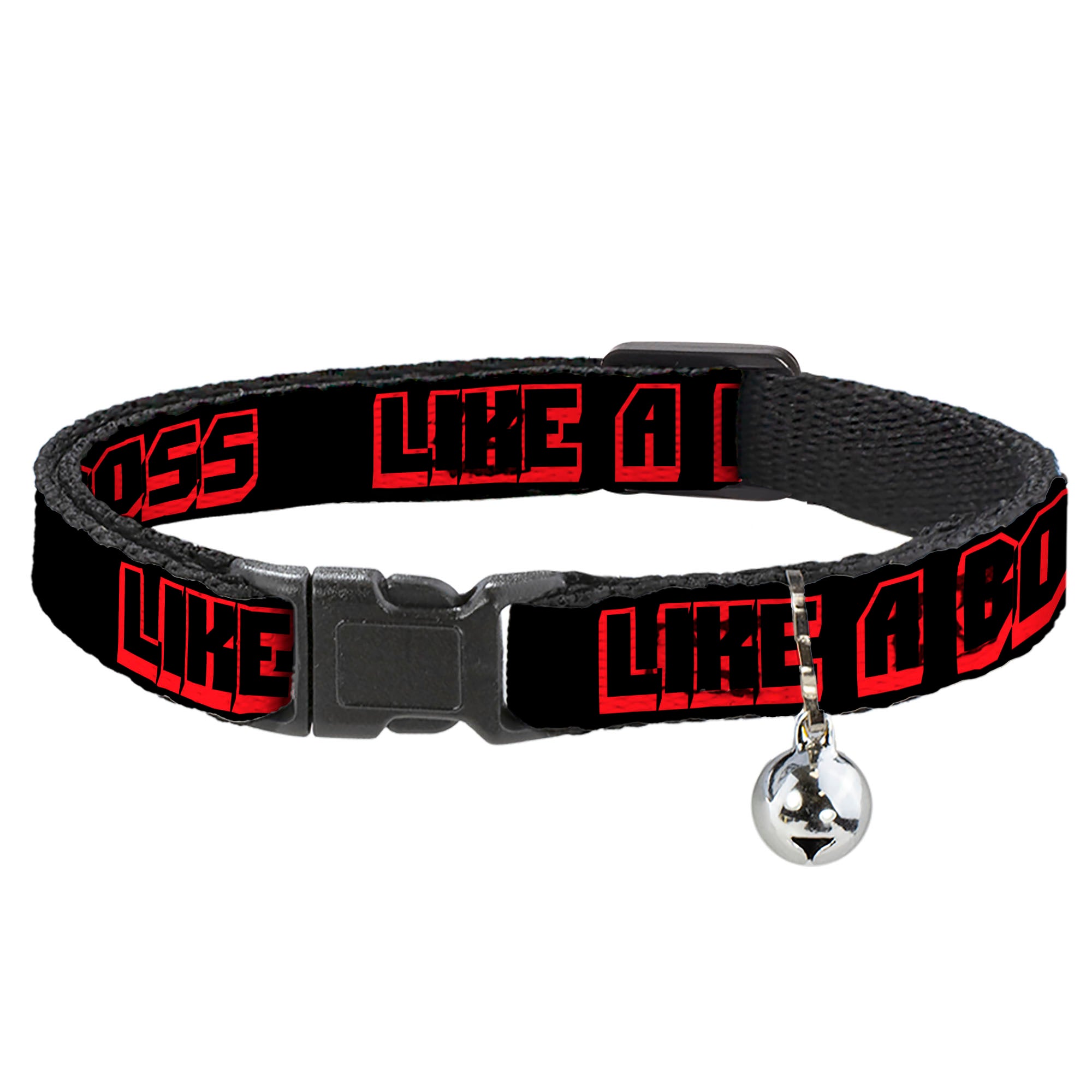 Cat Collar Breakaway - LIKE A BOSS Black Red Breakaway Cat Collars Buckle-Down