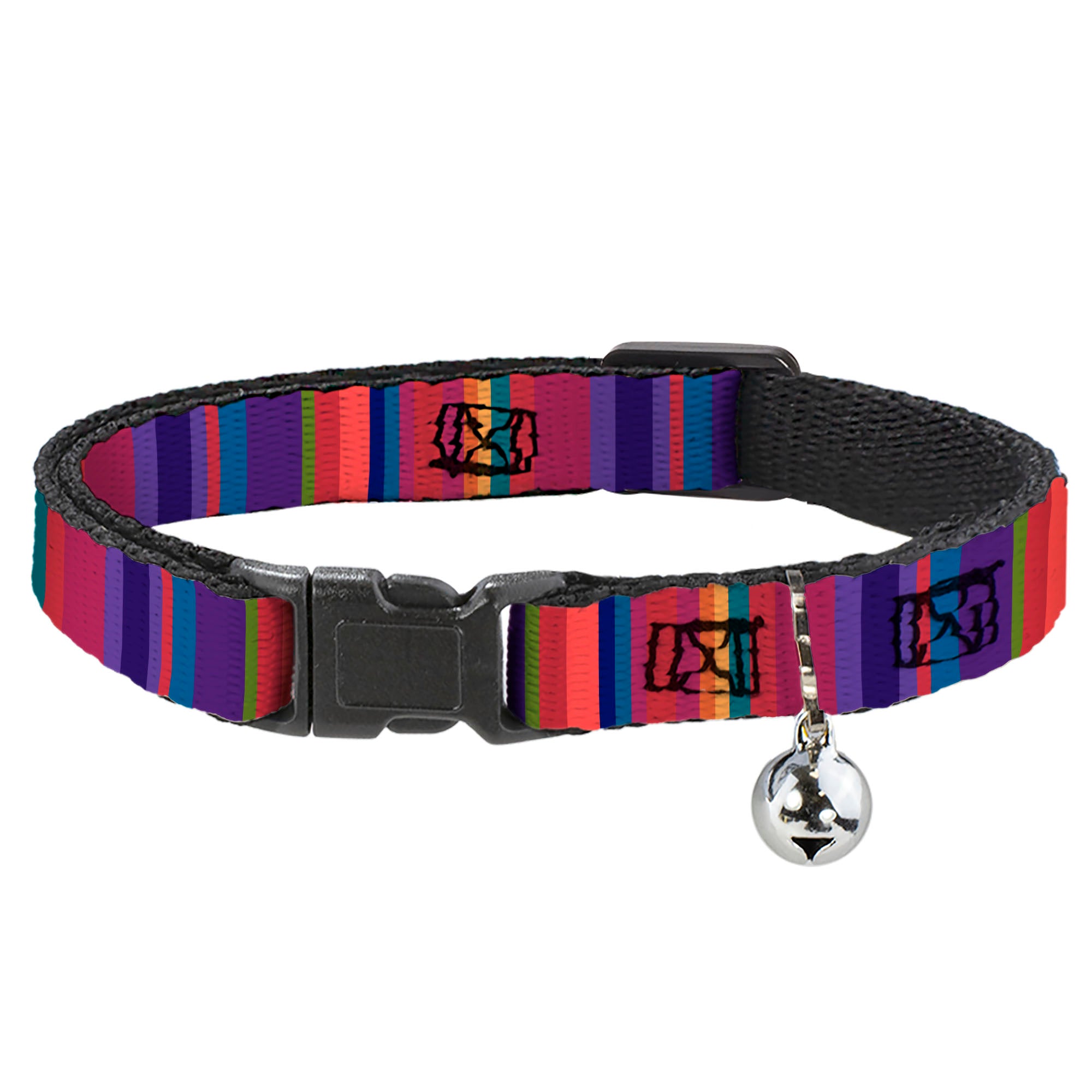 Cat Collar Breakaway - Lines Reds Purples Breakaway Cat Collars Buckle-Down