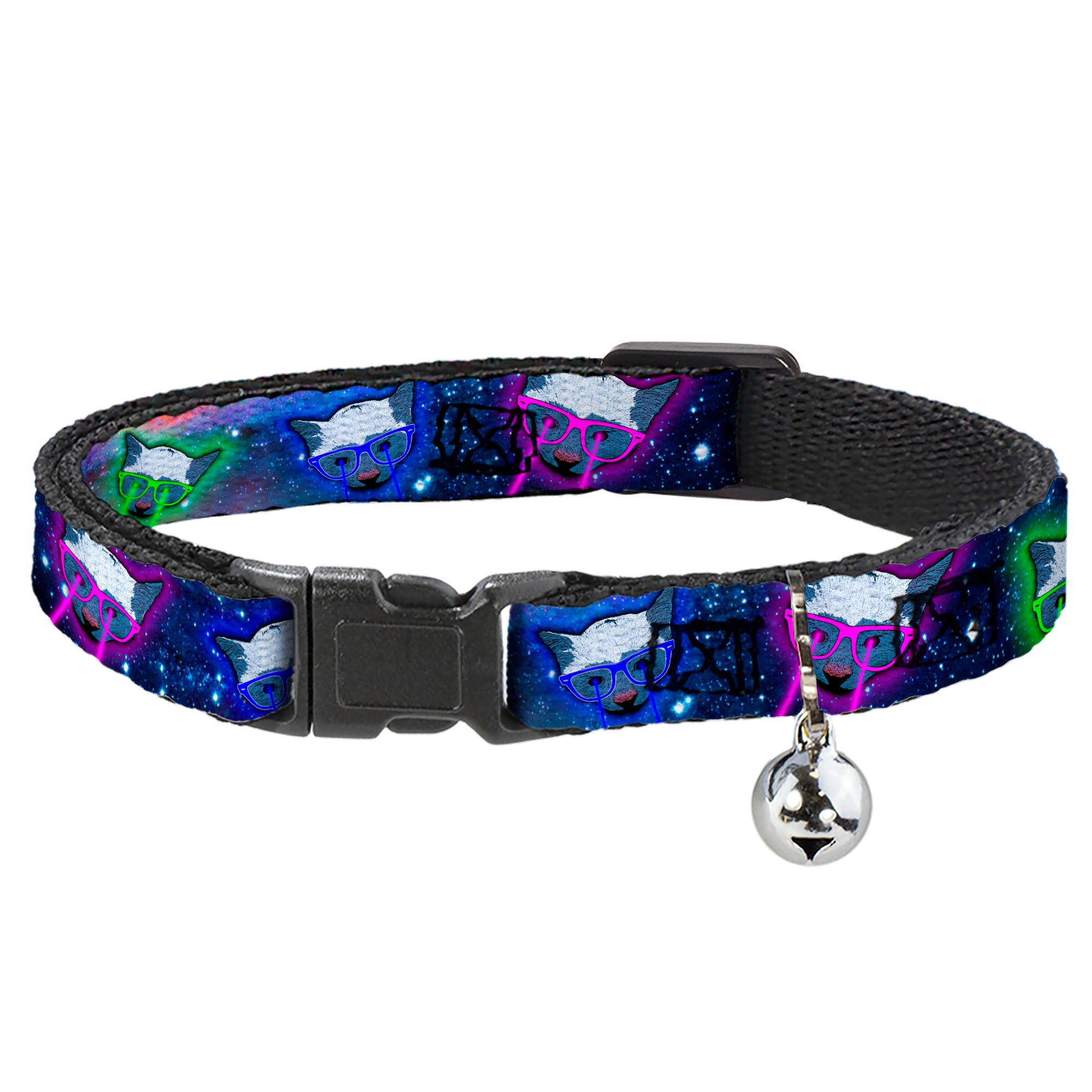 Cat Collar Breakaway - Laser Eye Cats in Space Breakaway Cat Collars Buckle-Down