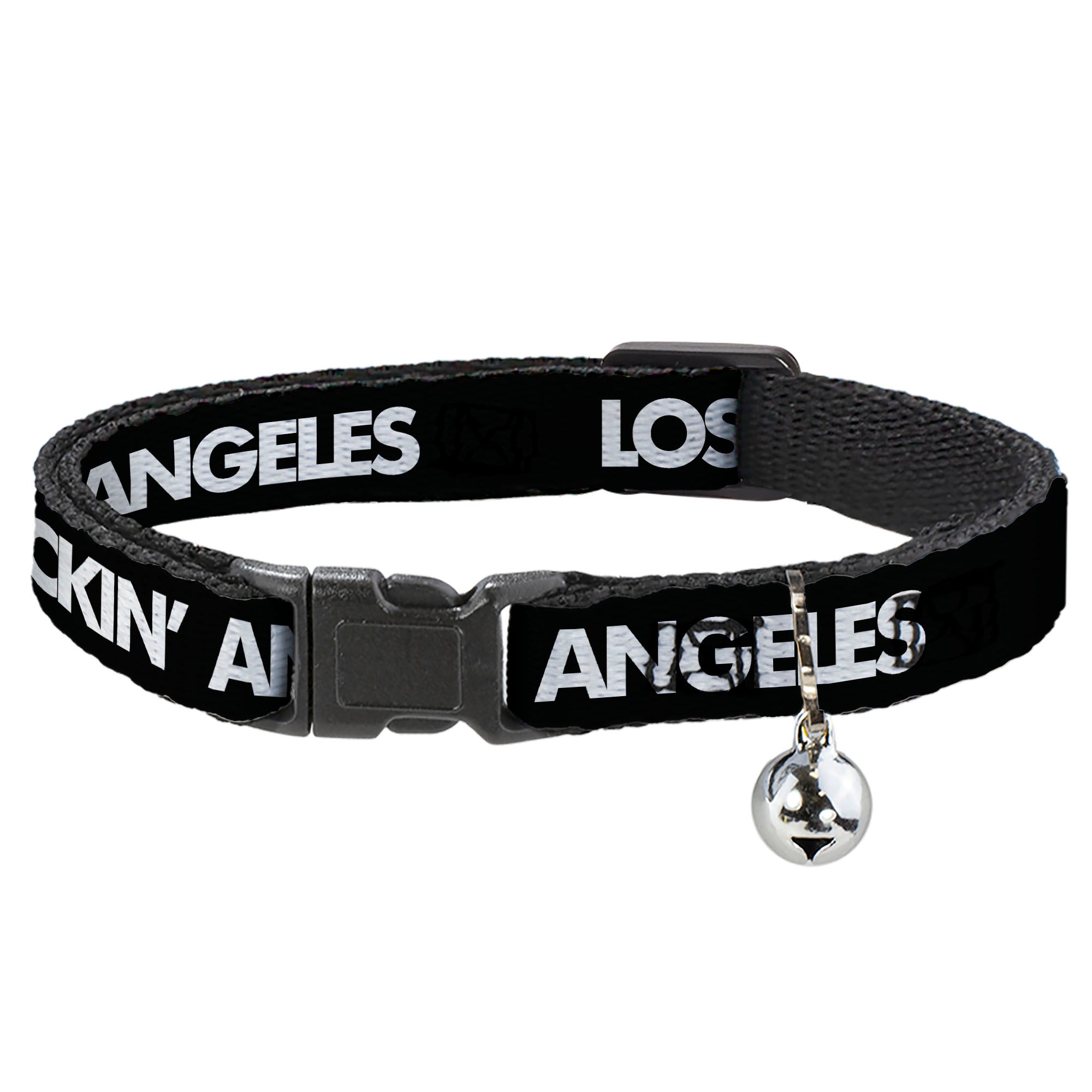 Cat Collar Breakaway - LOS F*CKIN' ANGELES Mustache Black White Pink Breakaway Cat Collars Buckle-Down