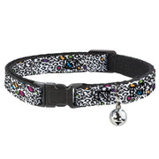 Cat Collar Breakaway - Leopard White Black Multi Color Breakaway Cat Collars Buckle-Down