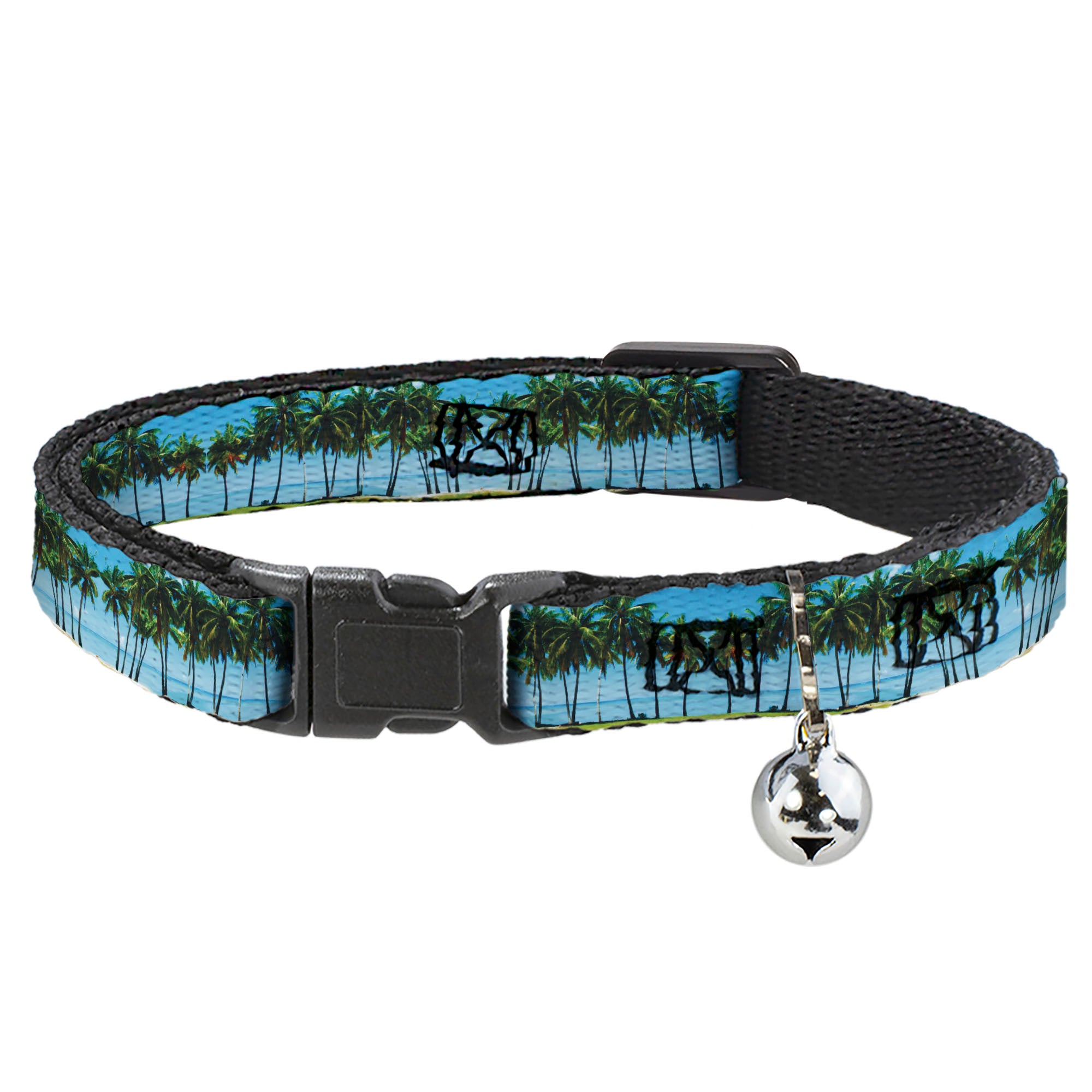 Cat Collar Breakaway - Landscape Beach Palm Trees Breakaway Cat Collars Buckle-Down