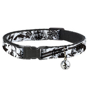 Cat Collar Breakaway - Madness White Black Breakaway Cat Collars Buckle-Down