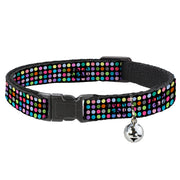 Cat Collar Breakaway - Mini Polka Dots Black Multi Color Breakaway Cat Collars Buckle-Down