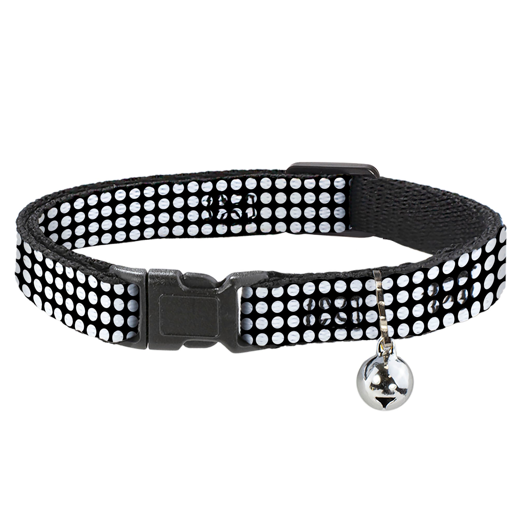Cat Collar Breakaway - Mini Polka Dots Black White Breakaway Cat Collars Buckle-Down
