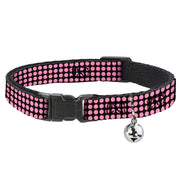 Cat Collar Breakaway - Mini Polka Dots Black Pink Breakaway Cat Collars Buckle-Down