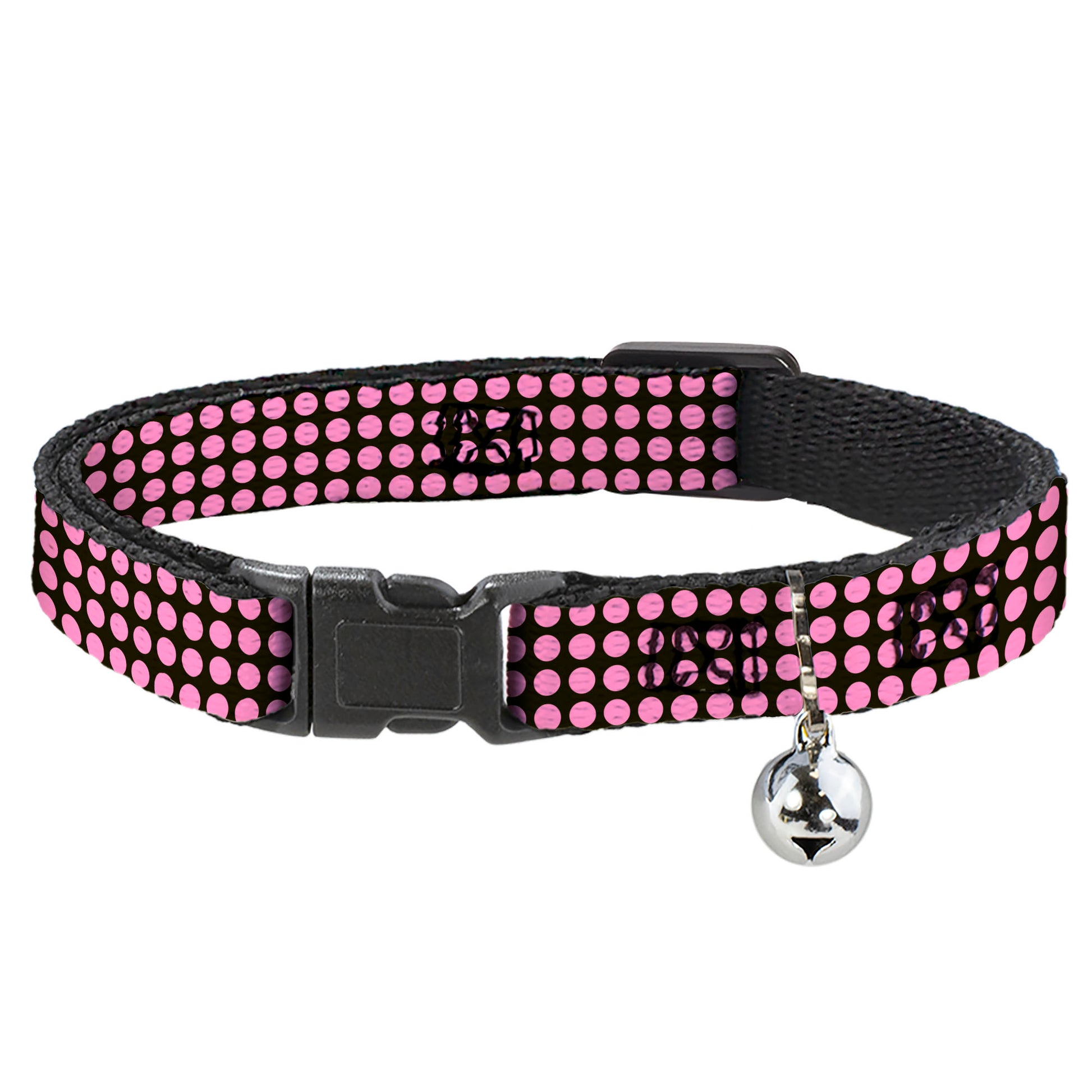 Cat Collar Breakaway - Mini Polka Dots Black Pink Breakaway Cat Collars Buckle-Down