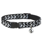 Cat Collar Breakaway - Mud Flap Girl Diamonds Black White Breakaway Cat Collars Buckle-Down