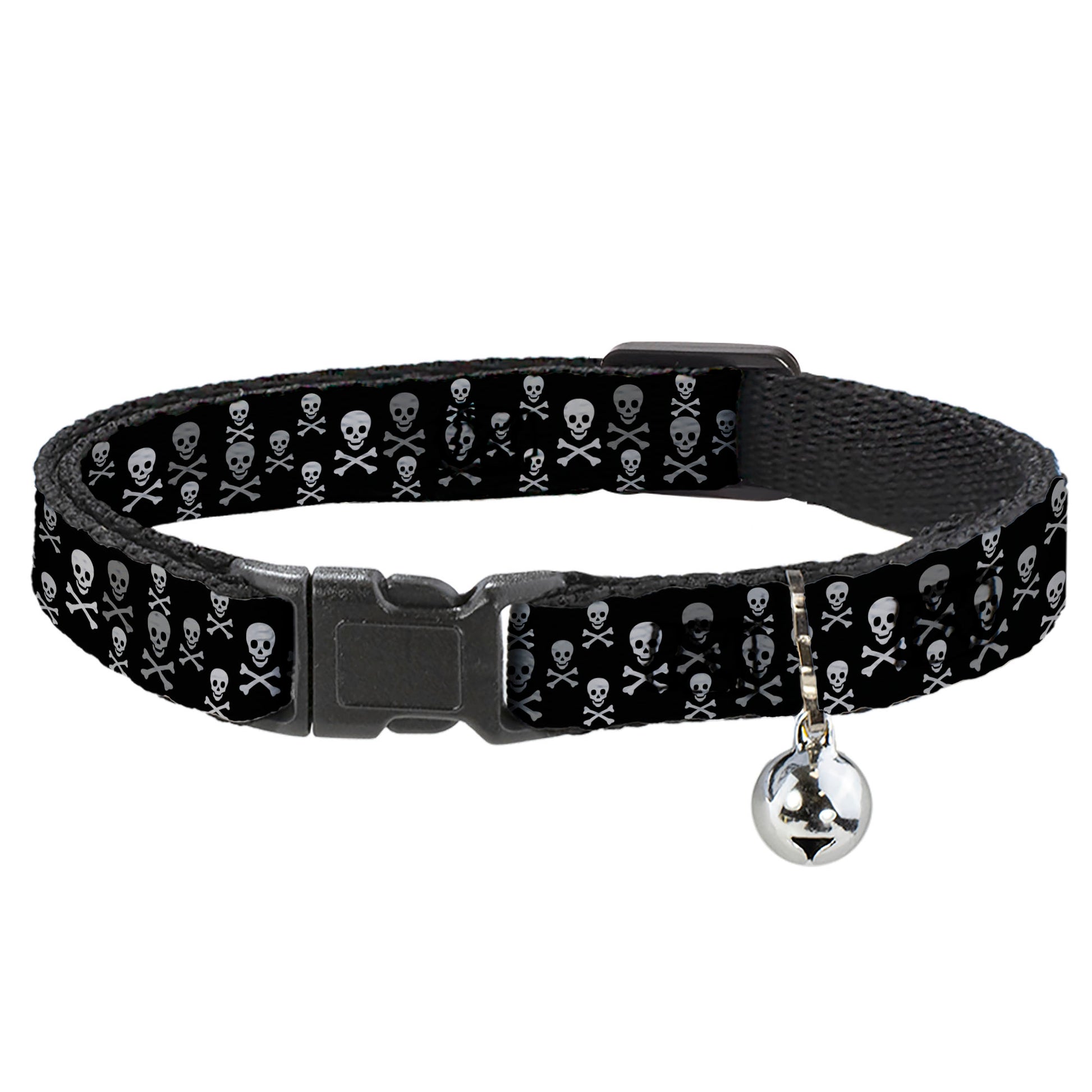 Cat Collar Breakaway - Multi Skull Black Gray Breakaway Cat Collars Buckle-Down