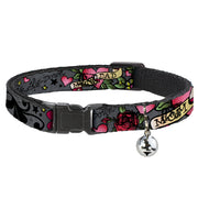 Cat Collar Breakaway - Mom & Dad Gray Breakaway Cat Collars Buckle-Down