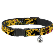 Cat Collar Breakaway - Mom & Dad CLOSE-UP Yellow Breakaway Cat Collars Buckle-Down
