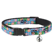 Cat Collar Breakaway - Madras Plaid Pink Breakaway Cat Collars Buckle-Down