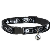 Cat Collar Breakaway - Music Happy Face Breakaway Cat Collars Buckle-Down
