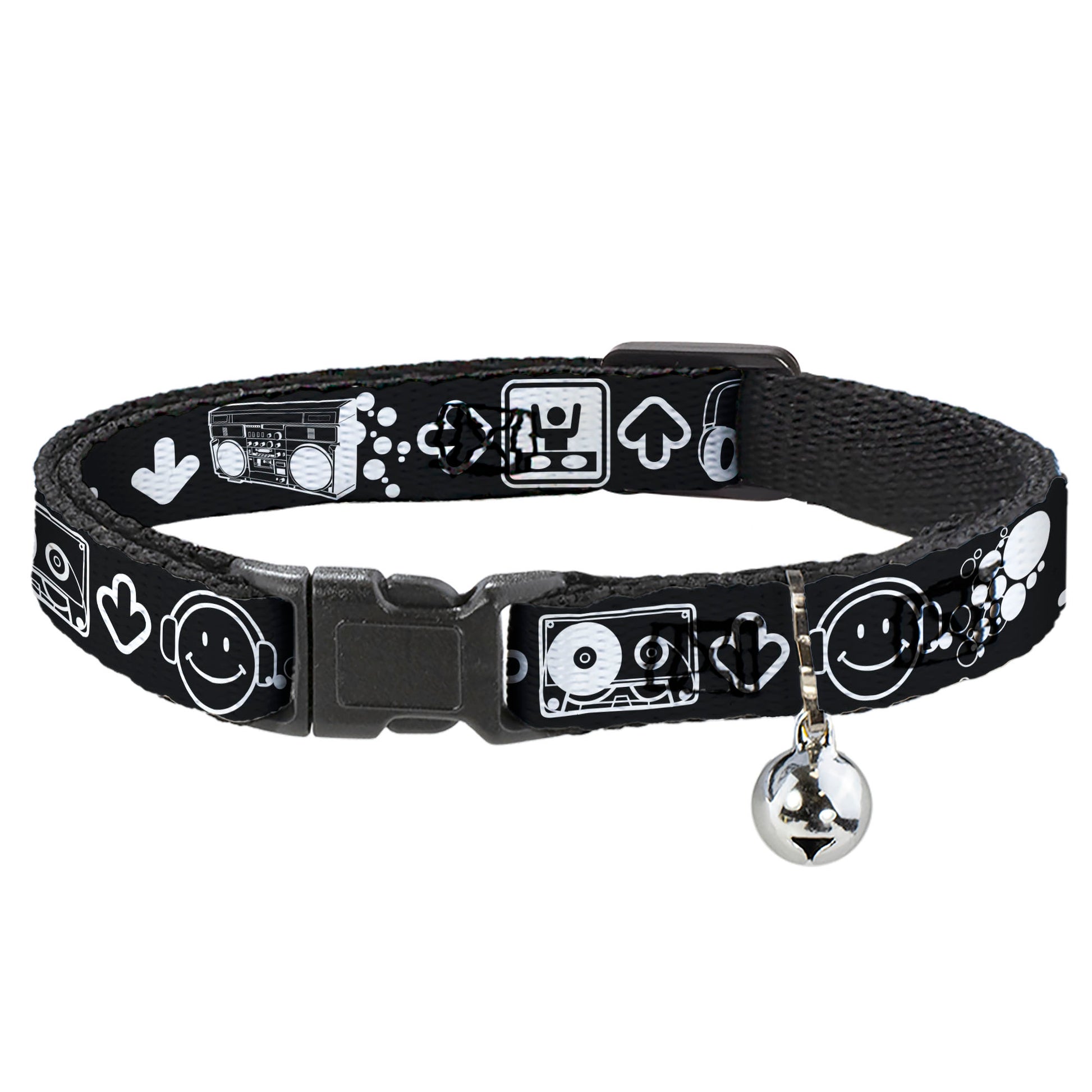 Cat Collar Breakaway - Music Happy Face Breakaway Cat Collars Buckle-Down
