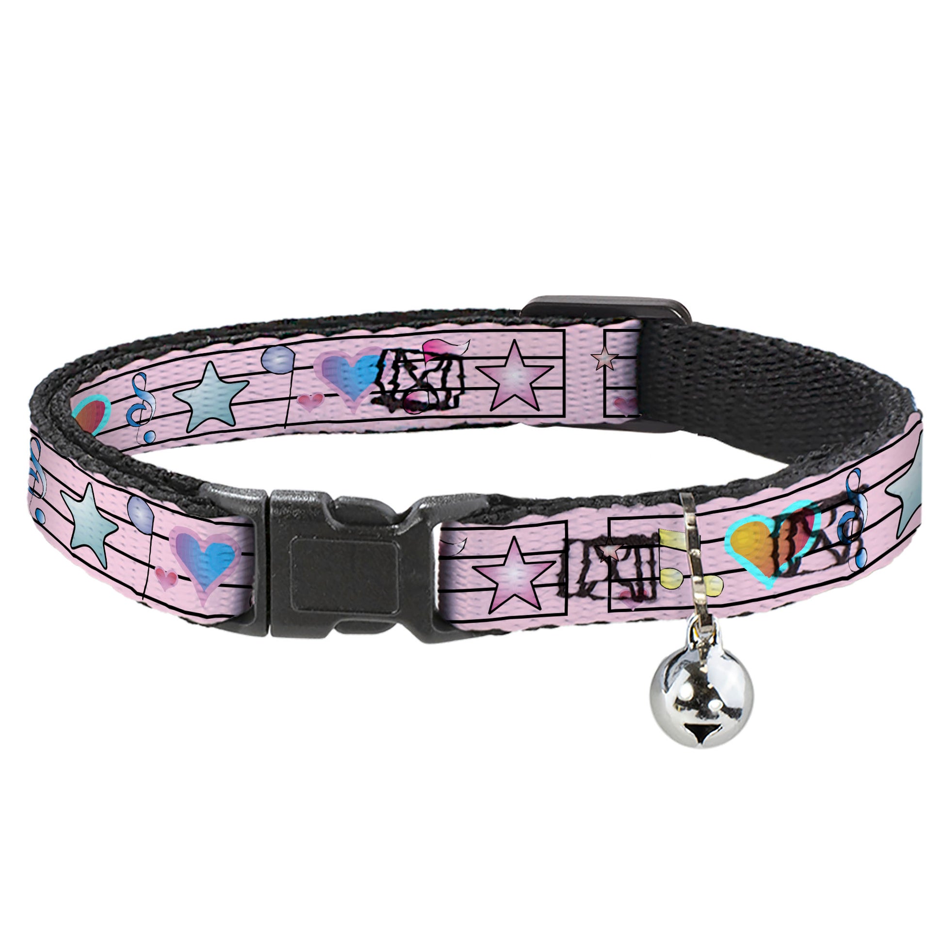 Cat Collar Breakaway - Music Notes Pink Breakaway Cat Collars Buckle-Down