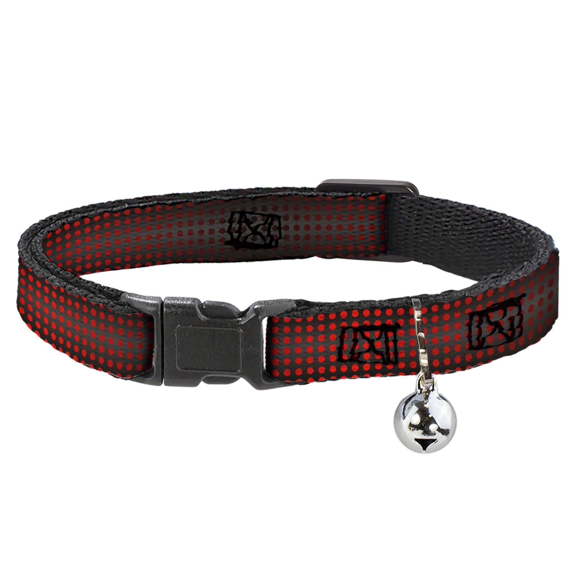 Cat Collar Breakaway - Micro Polka Dots Transitions Black Red Breakaway Cat Collars Buckle-Down