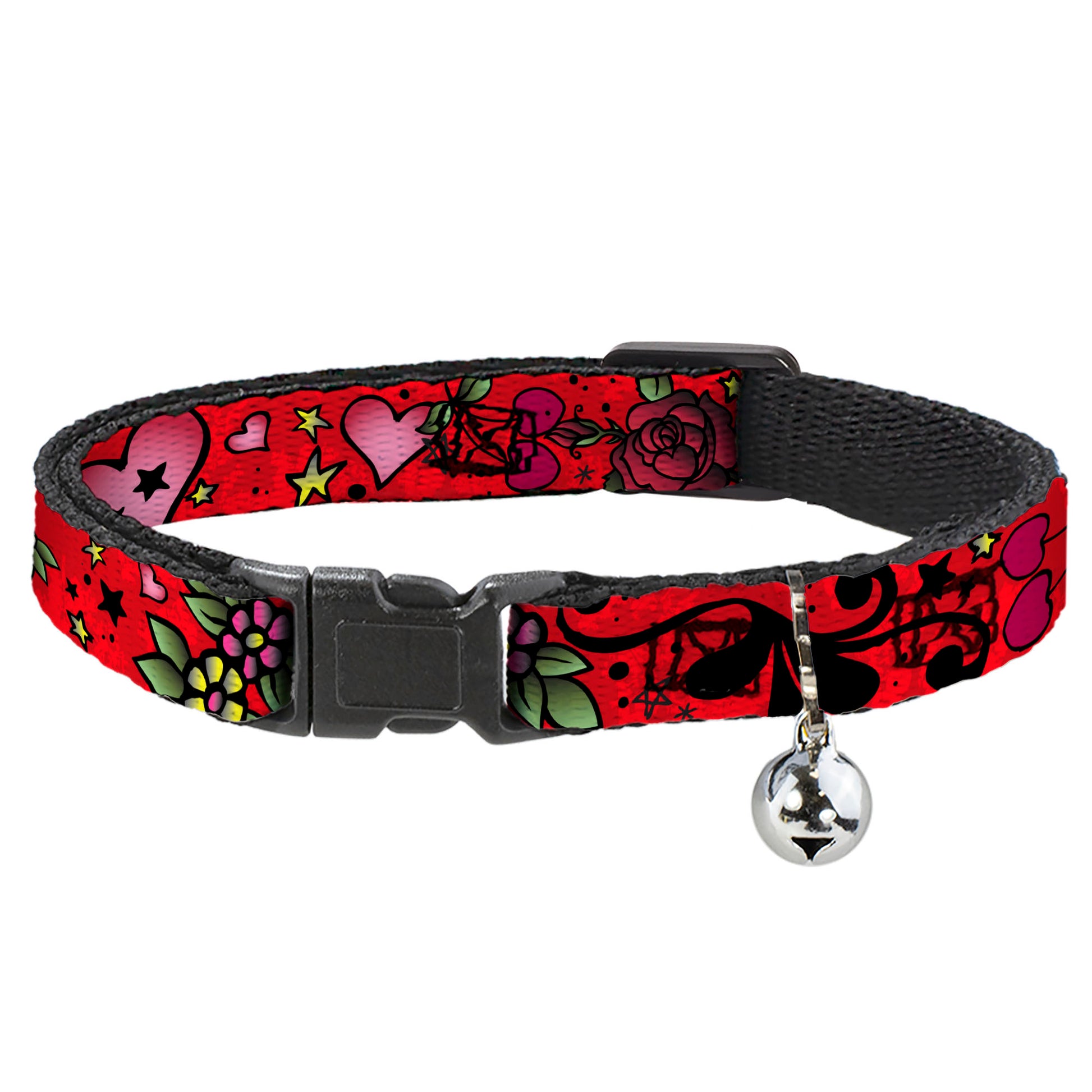 Cat Collar Breakaway - Mom & Dad CLOSE-UP Red Breakaway Cat Collars Buckle-Down