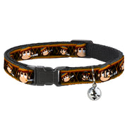 Cat Collar Breakaway - Multi Smoking Monkey Argyle Brown Breakaway Cat Collars Buckle-Down