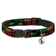 Cat Collar Breakaway - MILK Cartoons Black Multi Color Breakaway Cat Collars Buckle-Down