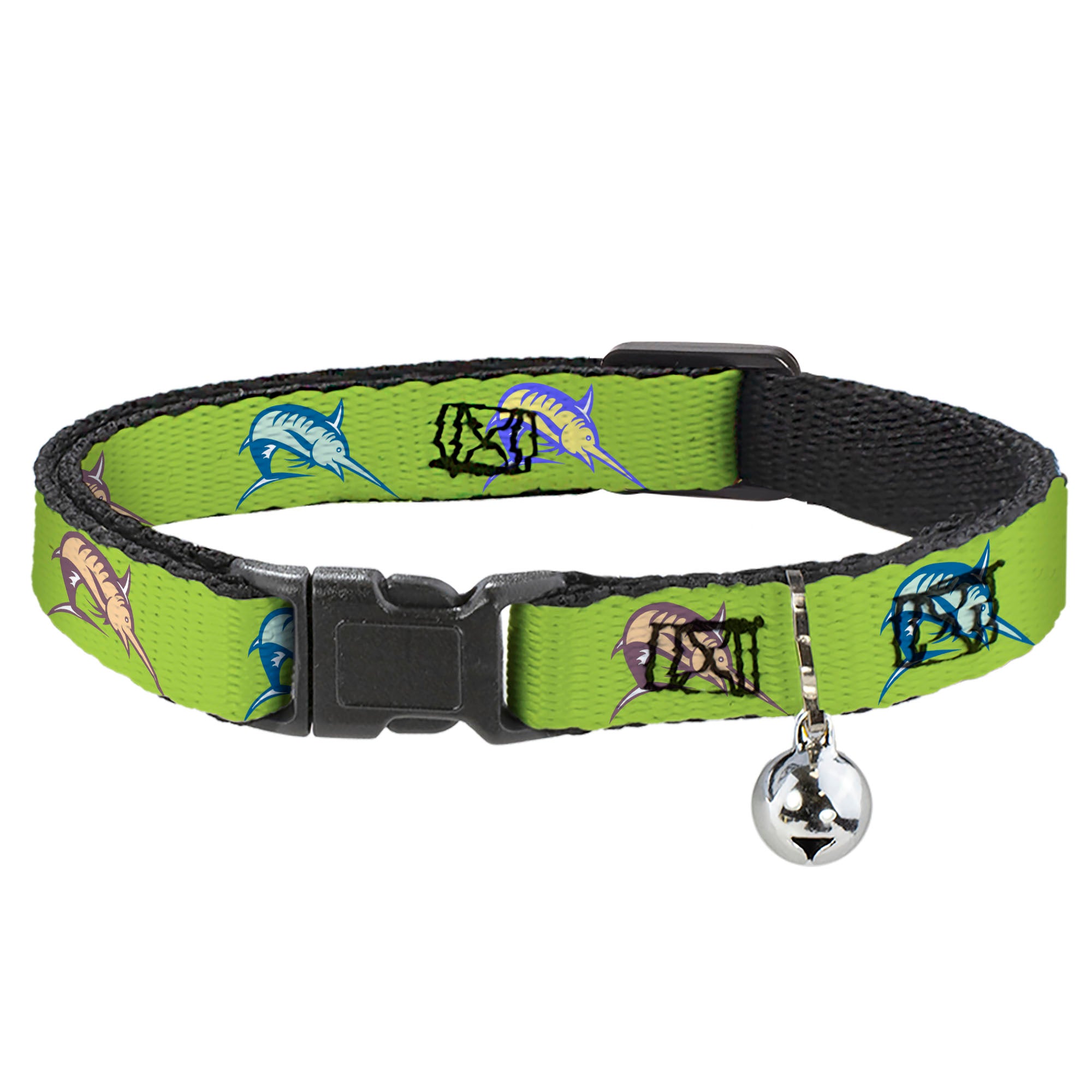 Cat Collar Breakaway - Marlin Green Multi Color Breakaway Cat Collars Buckle-Down