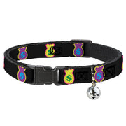 Cat Collar Breakaway - Money Bags Black Multi Color Breakaway Cat Collars Buckle-Down