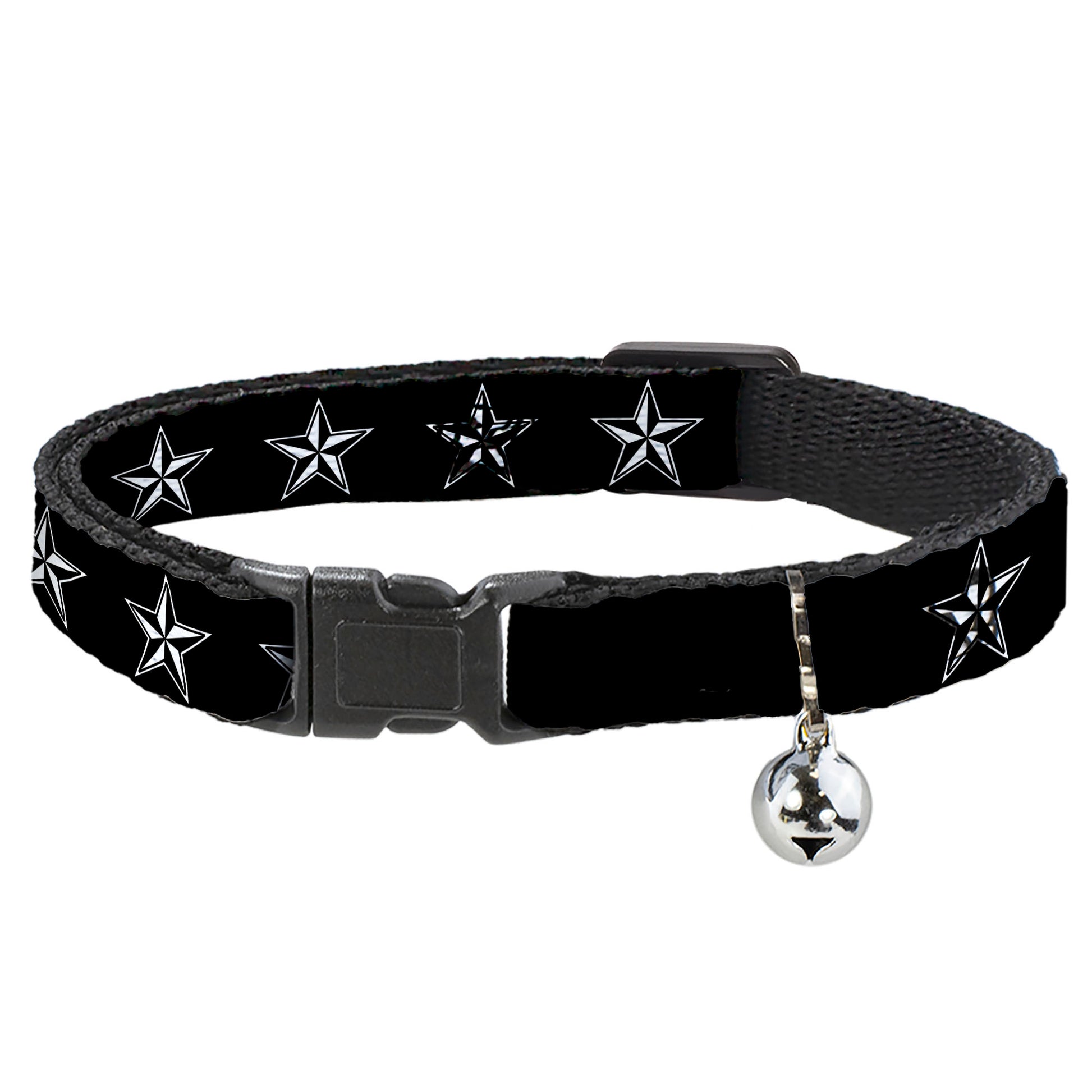 Cat Collar Breakaway - Nautical Star Black White Breakaway Cat Collars Buckle-Down