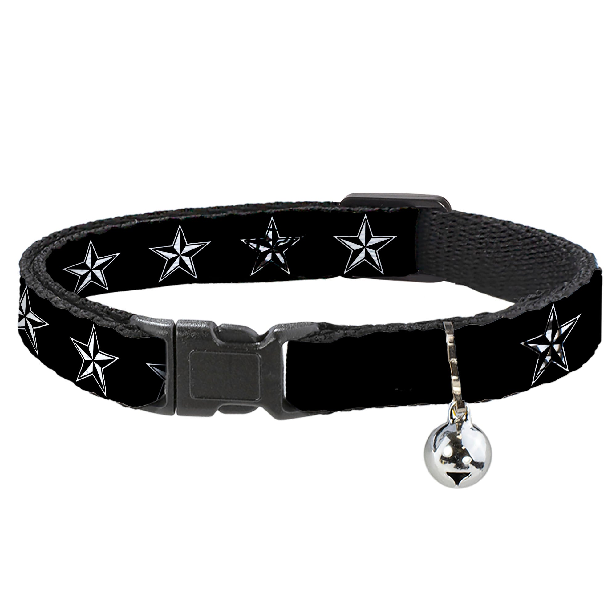Cat Collar Breakaway - Nautical Star Black White Breakaway Cat Collars Buckle-Down