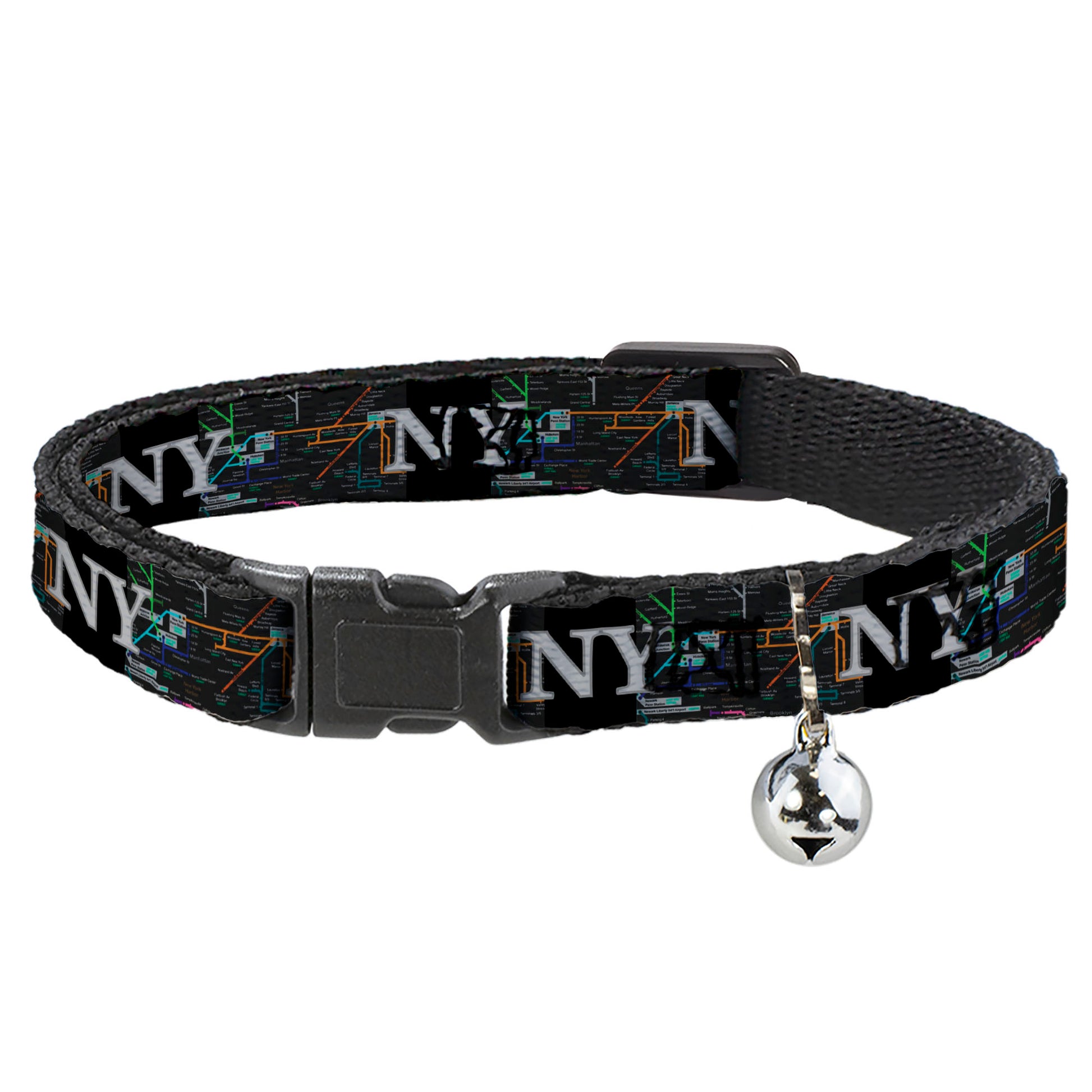 Cat Collar Breakaway - New York Subway Breakaway Cat Collars Buckle-Down