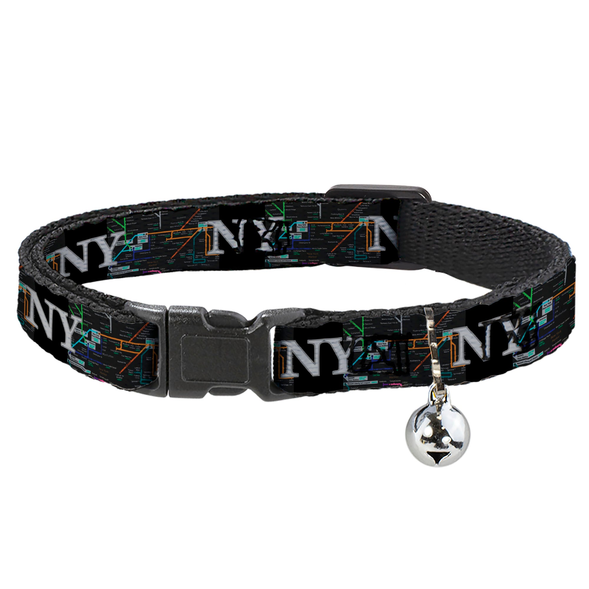 Cat Collar Breakaway - New York Subway Breakaway Cat Collars Buckle-Down