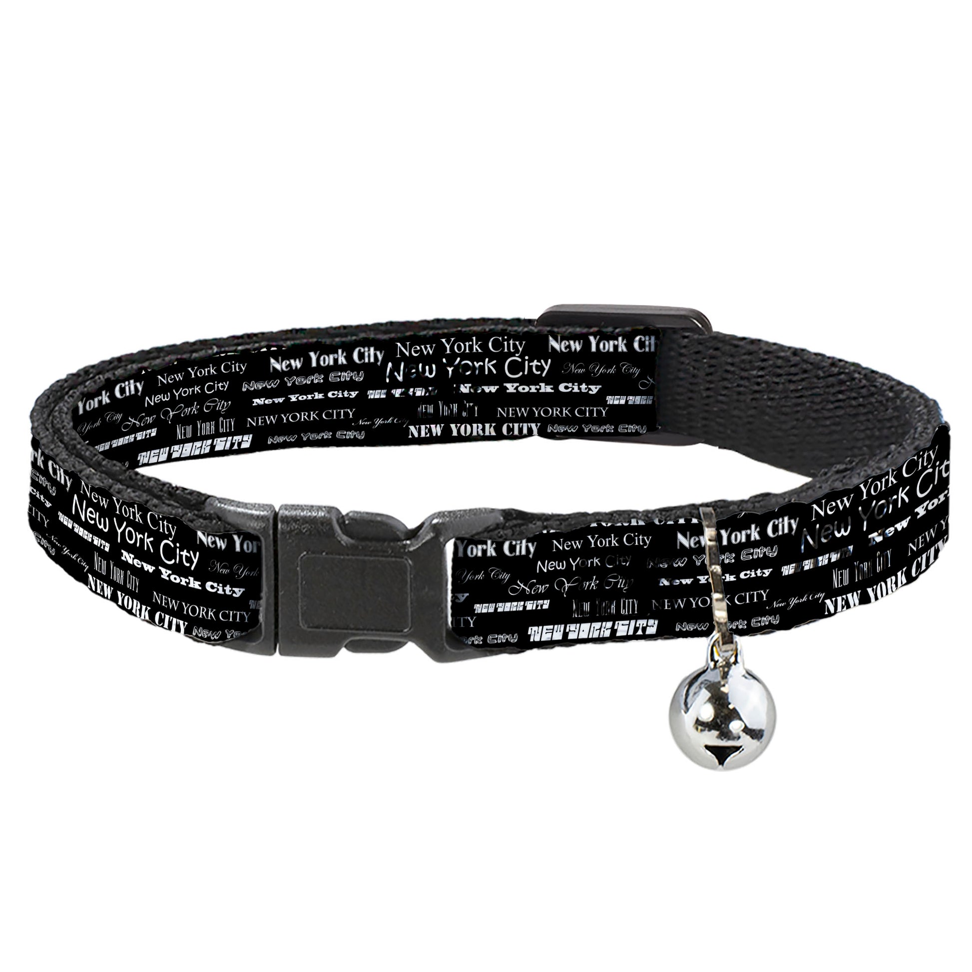 Cat Collar Breakaway - New York City Black White Breakaway Cat Collars Buckle-Down