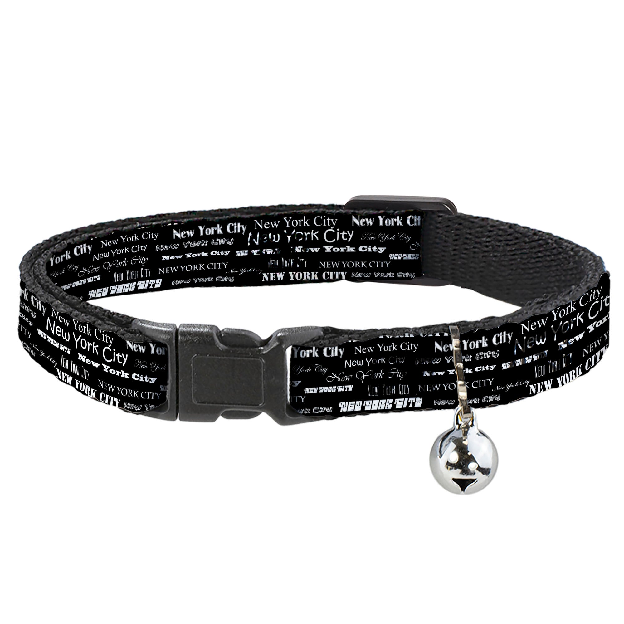 Cat Collar Breakaway - New York City Black White Breakaway Cat Collars Buckle-Down