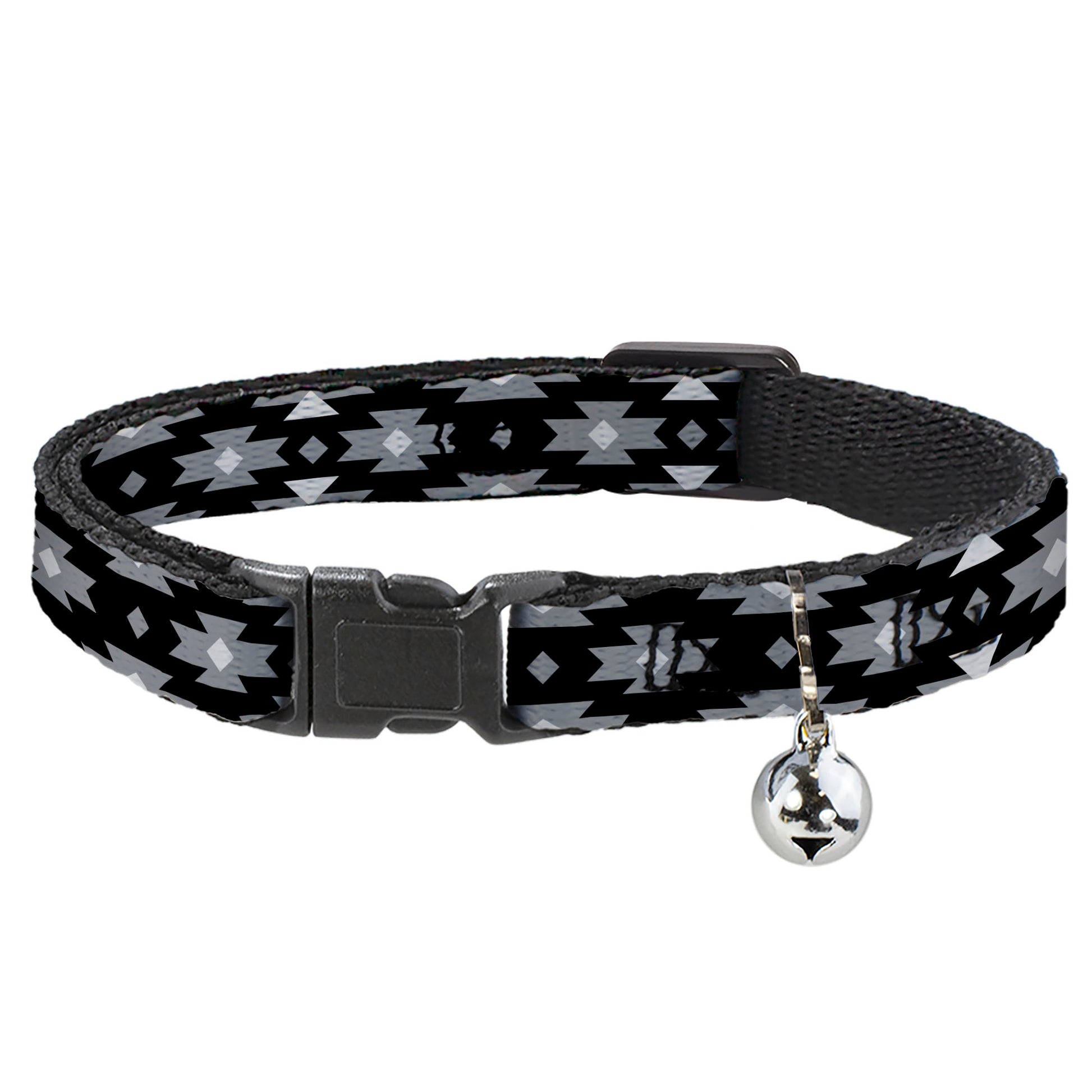 Cat Collar Breakaway - Navajo Gray Black Gray White Breakaway Cat Collars Buckle-Down