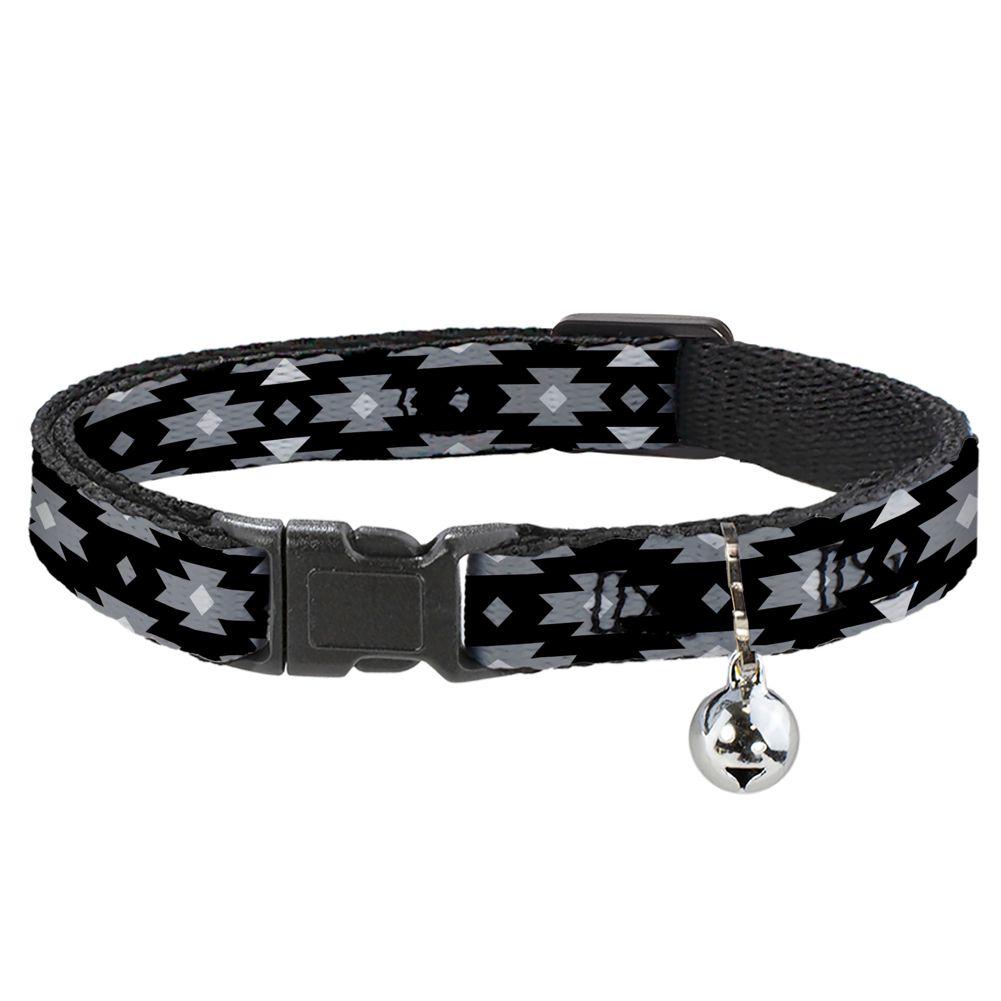 Cat Collar Breakaway - Navajo Gray Black Gray White Breakaway Cat Collars Buckle-Down
