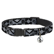 Cat Collar Breakaway - Navajo2 Black Gray Breakaway Cat Collars Buckle-Down