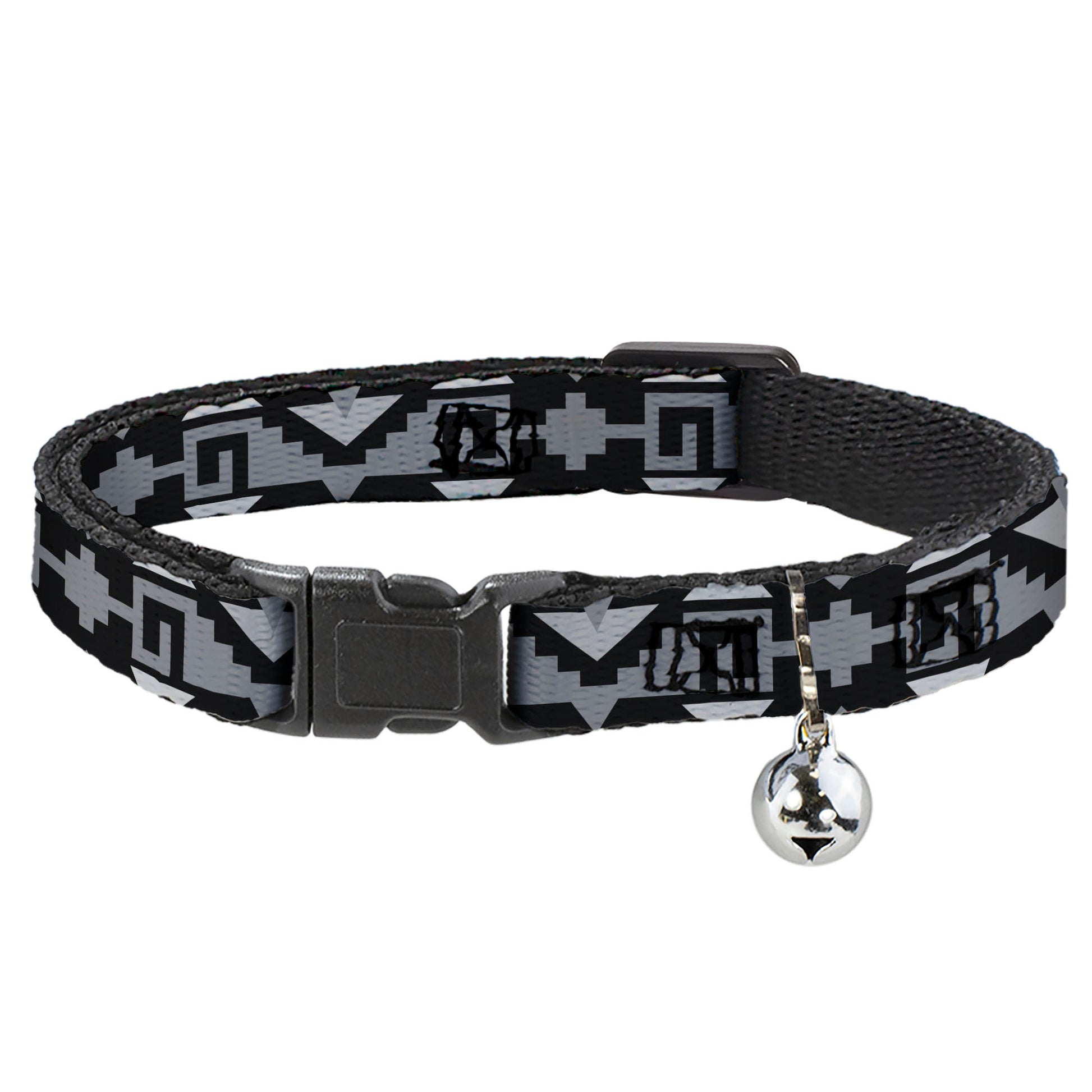 Cat Collar Breakaway - Navajo2 Black Gray Breakaway Cat Collars Buckle-Down