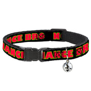 Cat Collar Breakaway - NO CHANCE BRO Black Yellow Red Breakaway Cat Collars Buckle-Down