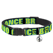 Cat Collar Breakaway - NO CHANCE BRO Black Turquoise Green Breakaway Cat Collars Buckle-Down