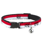 Cat Collar Breakaway - North Carolina Flag Stripe Red White Breakaway Cat Collars Buckle-Down