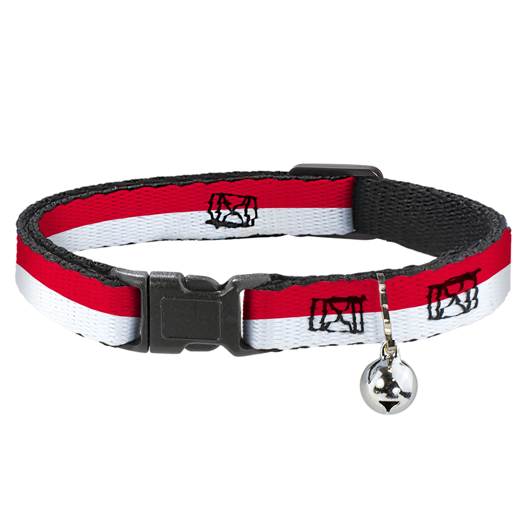 Cat Collar Breakaway - North Carolina Flag Stripe Red White Breakaway Cat Collars Buckle-Down