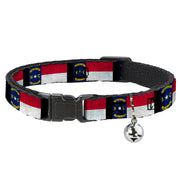 Cat Collar Breakaway - North Carolina Flag Distressed Black Breakaway Cat Collars Buckle-Down
