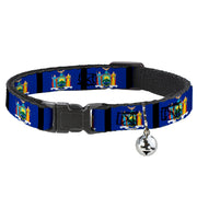 Cat Collar Breakaway - New York Flags Black Breakaway Cat Collars Buckle-Down