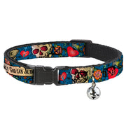 Cat Collar Breakaway - Only God Can Judge Me Blue Breakaway Cat Collars Buckle-Down