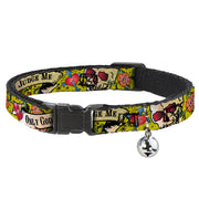 Cat Collar Breakaway - Only God Can Judge Me Yellow Breakaway Cat Collars Buckle-Down