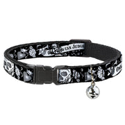 Cat Collar Breakaway - Only God Can Judge Me Black White Breakaway Cat Collars Buckle-Down