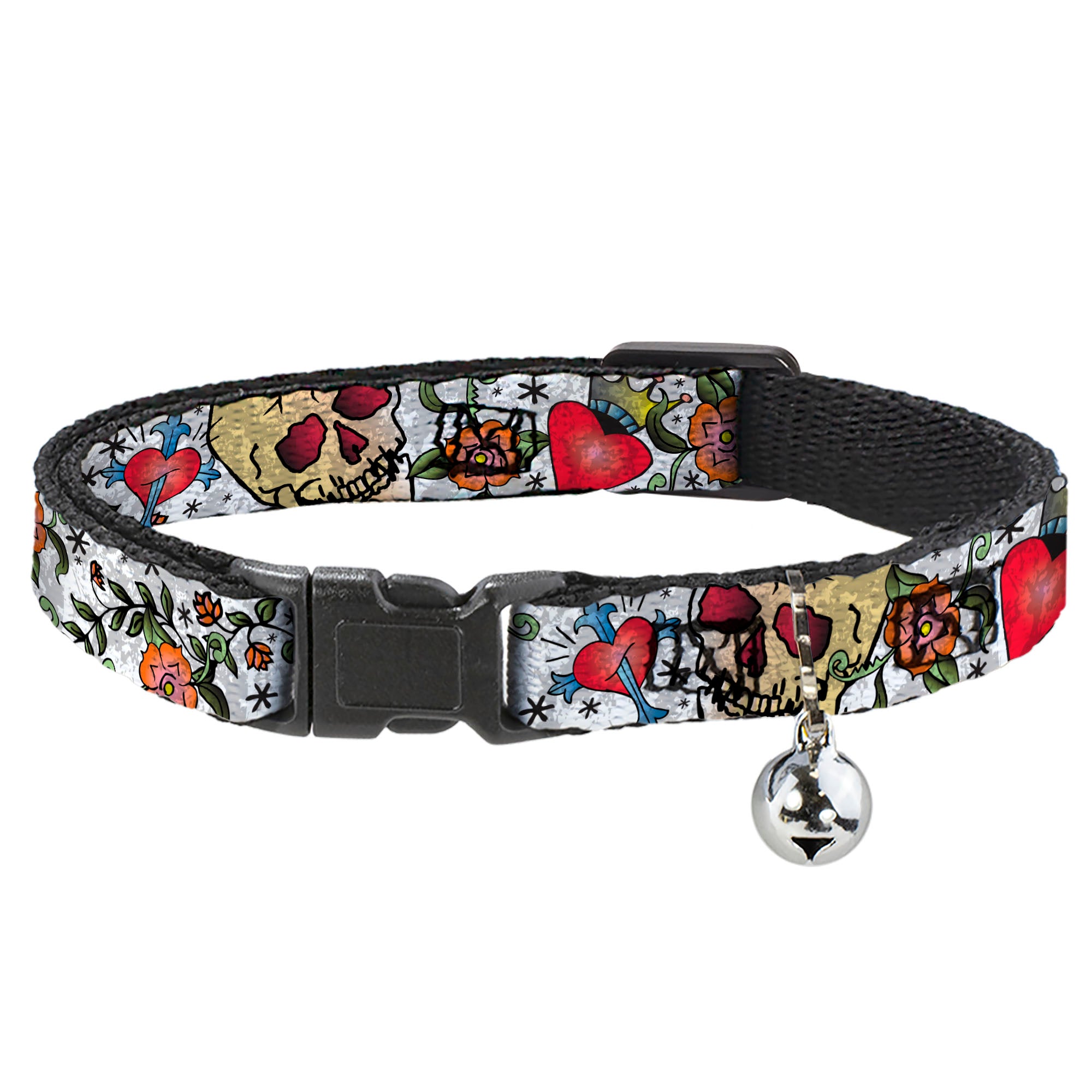 Cat Collar Breakaway - Only God Can Judge Me CLOSE-UP White Breakaway Cat Collars Buckle-Down