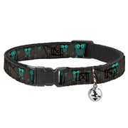 Cat Collar Breakaway - Owls in Trees Turquoise Breakaway Cat Collars Buckle-Down