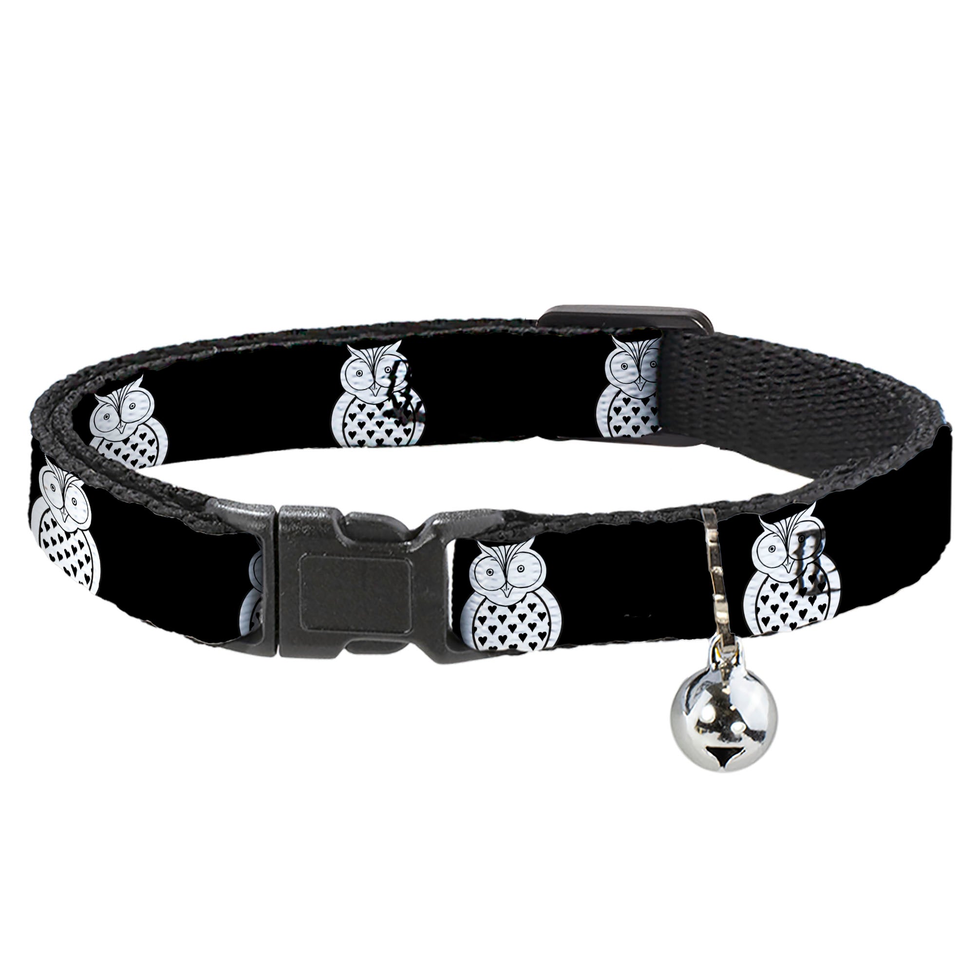 Cat Collar Breakaway - Owls Black White1 Breakaway Cat Collars Buckle-Down
