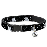 Cat Collar Breakaway - Owls Black White2 Breakaway Cat Collars Buckle-Down