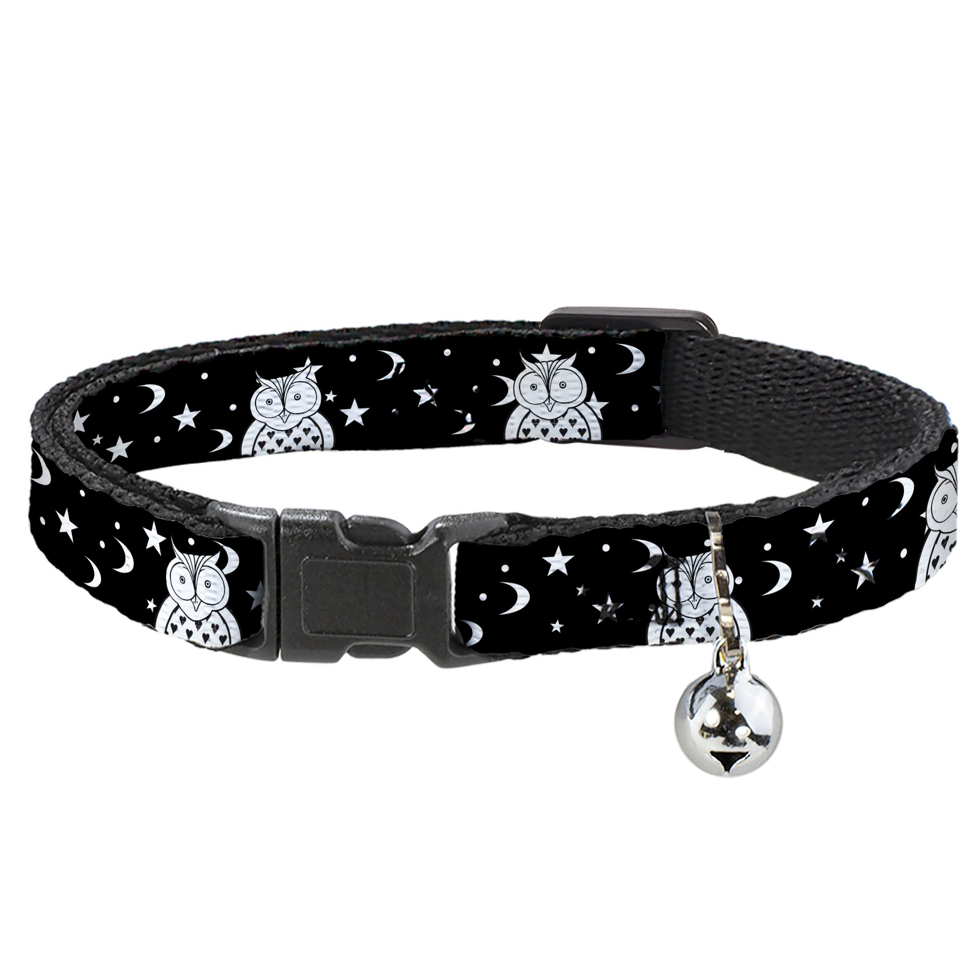 Cat Collar Breakaway - Owls Black White2 Breakaway Cat Collars Buckle-Down